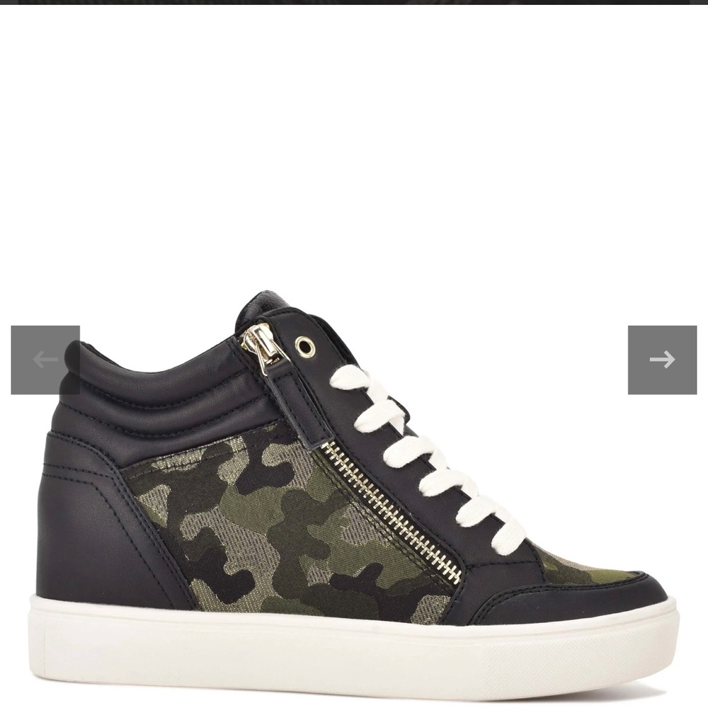 Tons High Top Hidden Wedge Sneakers 6.5 Camo